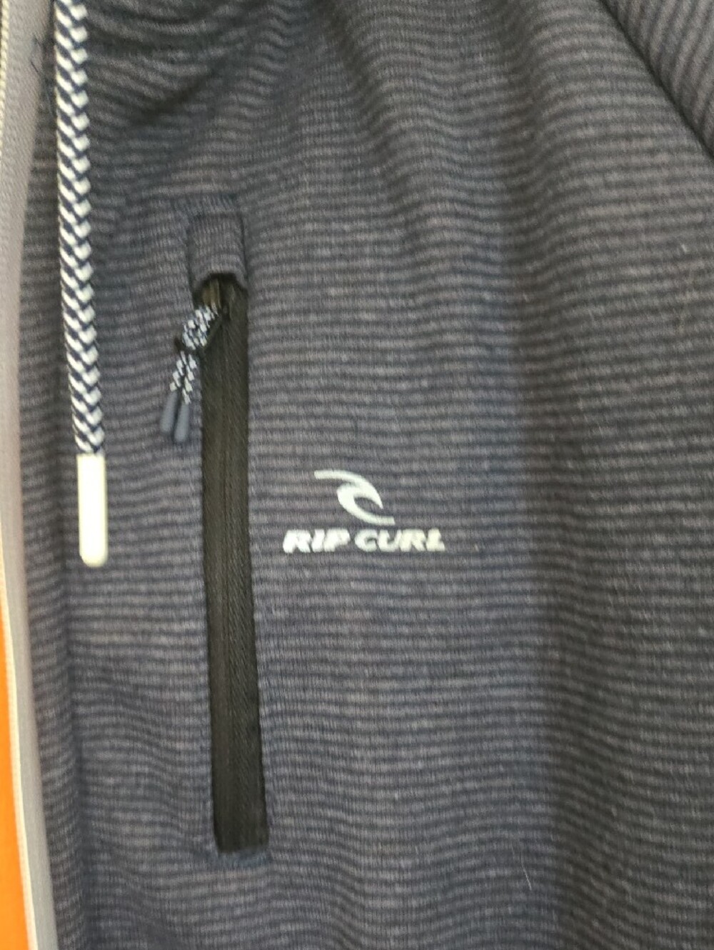 Rip Curl Navy Blue & Orange Performance Hooded Jacket - Picture 2 of 9